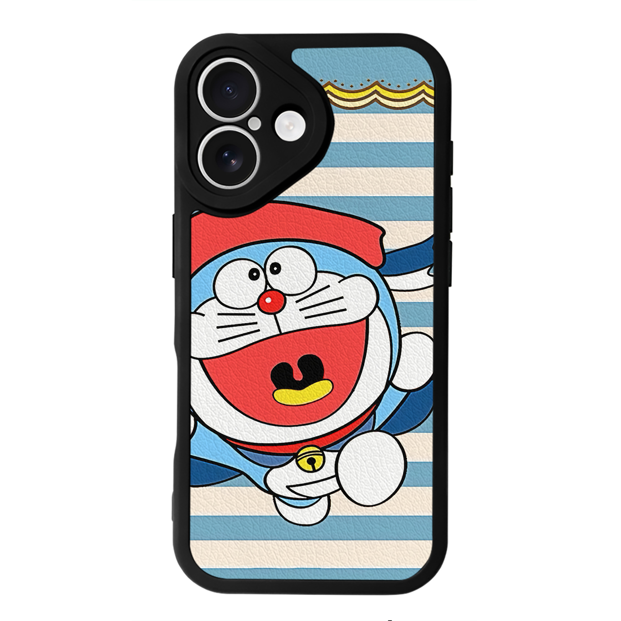 （画像用） ドラえもん Doraemon 【iPhone 16シリーズ対応】シリコンスマホケース（レザー調） 材質：シリコン